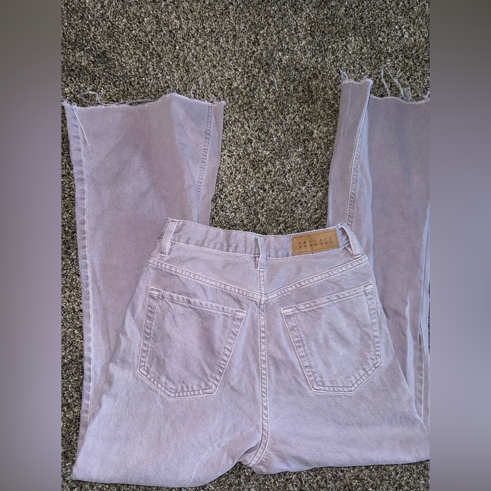 PacSun Light Purple cropped flare‎ Jeans summery trendy whimsical western flare